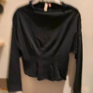 Pilcro black fitted shirt sweater